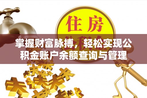 海勃湾掌握财富脉搏，轻松实现公积金账户余额查询与管理