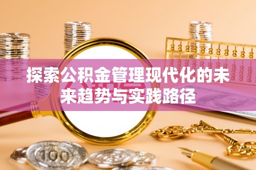 海勃湾探索公积金管理现代化的未来趋势与实践路径