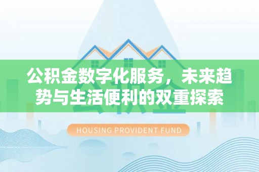 海勃湾公积金数字化服务，未来趋势与生活便利的双重探索