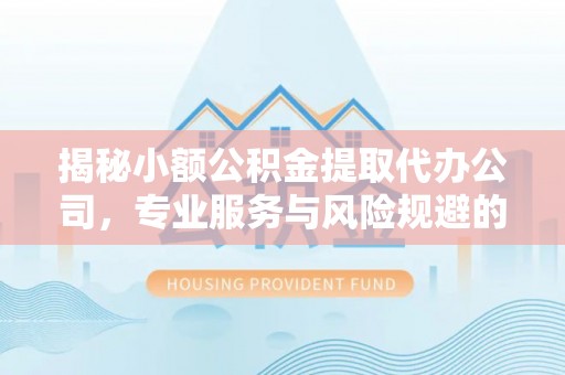 海勃湾揭秘小额公积金提取代办公司，专业服务与风险规避的平衡艺术