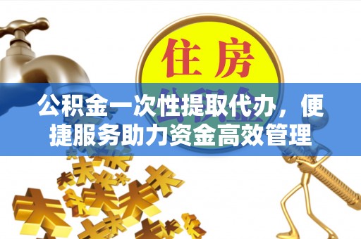海勃湾公积金一次性提取代办，便捷服务助力资金高效管理