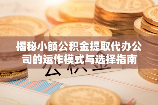 海勃湾揭秘小额公积金提取代办公司的运作模式与选择指南
