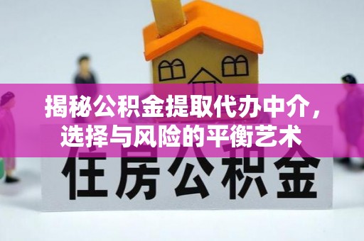 海勃湾揭秘公积金提取代办中介，选择与风险的平衡艺术